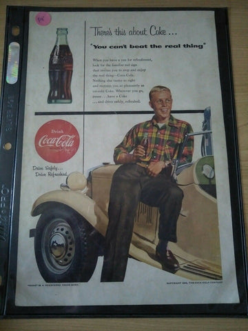Coca-Cola 1954 Advertisement - "You Can't Beat The Real Thing"