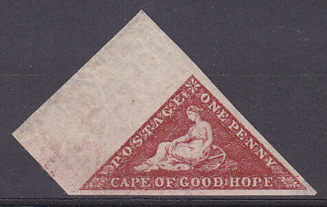 Cape Triangle SG 18ba 1d deep carmine-red Wmk sideways Printed both sides Mint