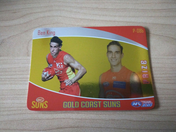 2020 Teamcoach Prize Football Card Ben King Gold Coast P-08b