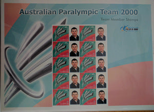Australia Post 2000 Paralympic Team Member Stamps Mark Le Flohic