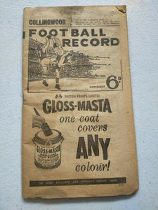 VFL 1960 May 14 Football Record Collingwood v Melbourne