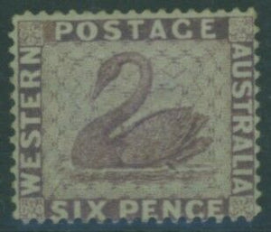 WA Western Australia Australian States SG 59 6d lilac Swan birds Mint