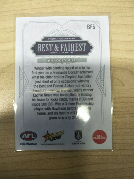 2018 Select  Footy Stars Best & Fairest Bradley Hill Fremantle Dockers