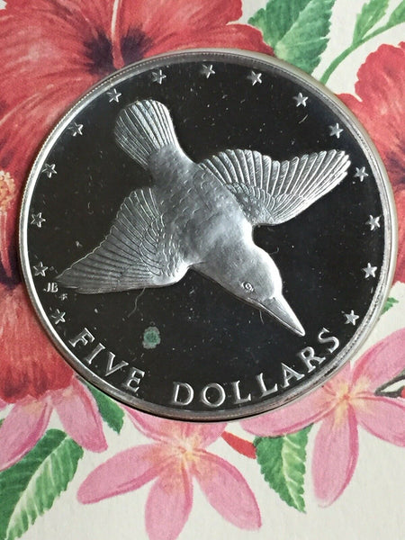 Cook Island 1976 Silver $5 Bird PNC