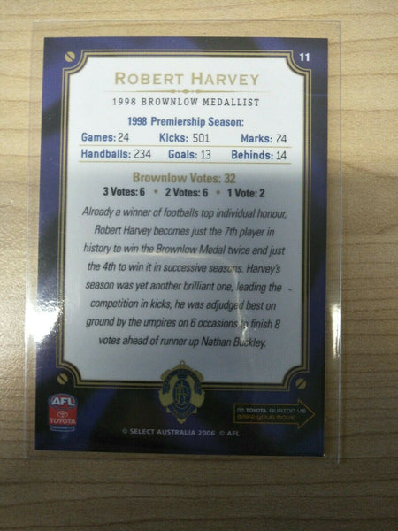 2006 Select Brownlow Sketch Card Robert Harvey St Kilda