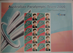 Australia Post 2000 Paralympic Team Member Stamps Heath Francis