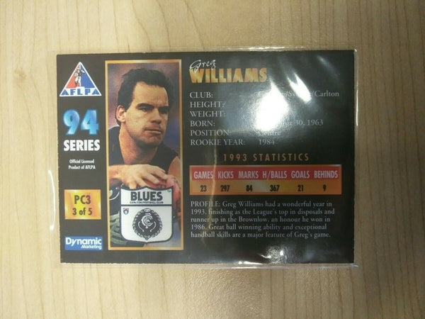 1994 Dynamic AFLPA Player's Choice Gold  Greg Williams Carlton Blues