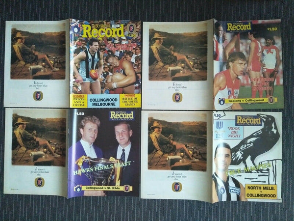 Lot Of 1994 AFL Football Records Collingwood Games x 22
