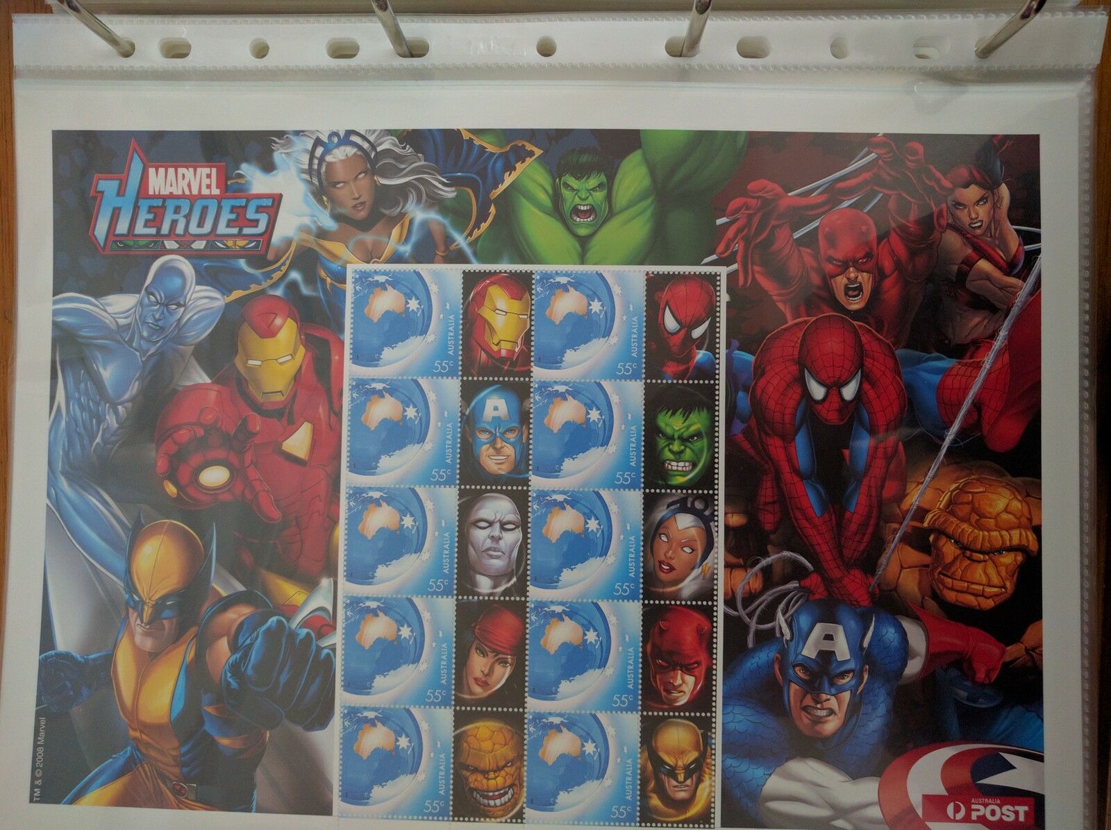 Australia Post 55c Souvenir Sheet - Marvel Heroes