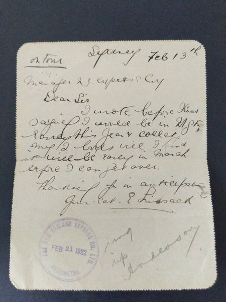 Australia Letter card postal stationery 2d KGV Carting Far North LC48 -29 camels
