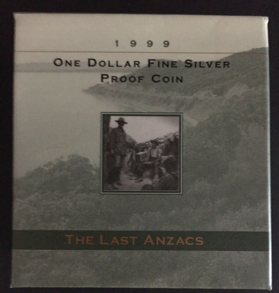 Australia 1999 Royal Australian Mint $1 The Last ANZAC Silver Proof Coin