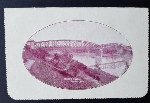 Australia Letter card 1d KGV Full Face Albert Bridge Queensland LC 11-3A