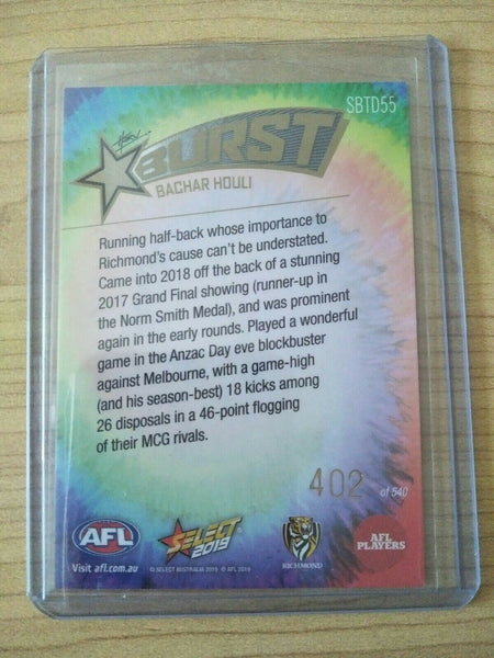 2019 Select Tye Die Burst Bachar Houli Richmond 2019 Premiers No. 402/540