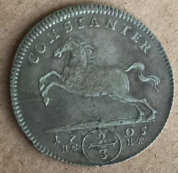 Germany Brunswick-Wolfen Butter. 1705 2/3 Thaler about Uncirculated