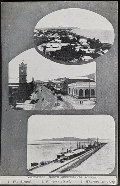 Queensland picture postcard of Townsville with Tasmanian reverse. Error