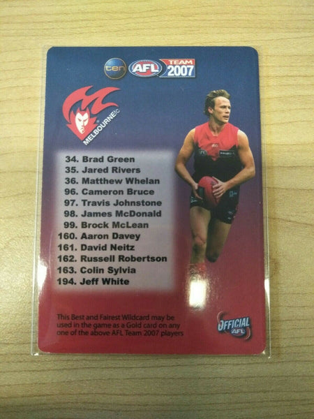 2007 Teamcoach Gold Best And Fairest James McDonald Melbourne