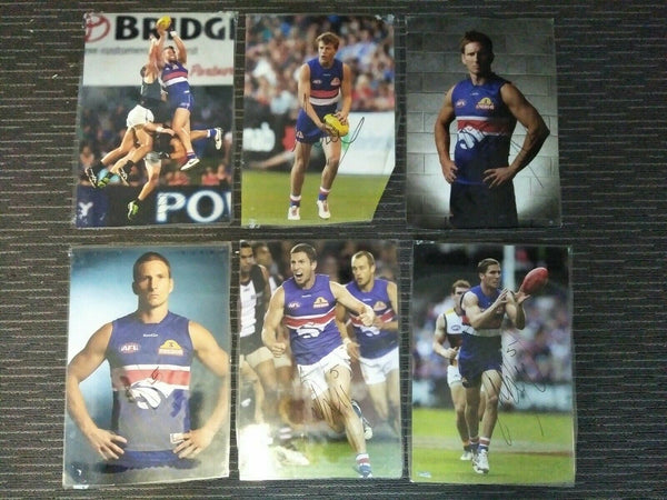 Lot Of Western Bulldogs Memorabilia Including Hat, 40+ Signed Photos, Cards