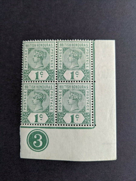 British Honduras SG 51 Block of 4 Stamps With Monogram MUH