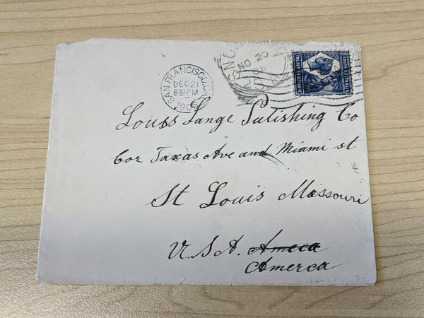 Australia Cover With Backstamp Port Pirie Railway sent to Missouri USA