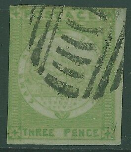 NSW Australian States SG 43e 3d yellowish green beehives fishing Used Stamp