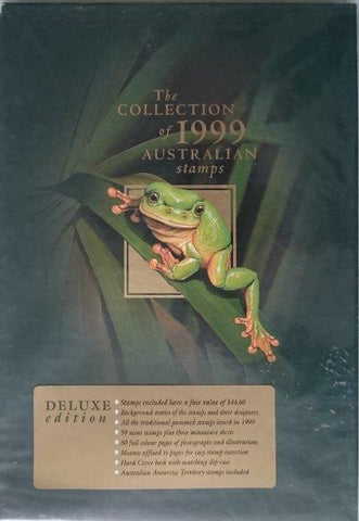 Australia Post 1999 Year Album. This book contains all the different simplified stamps issued in that year.
