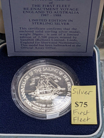 Australia First Fleet Re-Enactment Voyage Sterling Silver Limited Medal