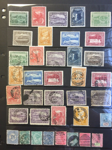 Tasmania Pictorials Includes Set Mint & Used Plus Varieties