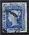 NSW Australian States SG 54 2d dark blue double print Unrecorded rarity. Used