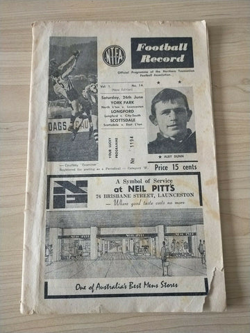 Northern Tasmania Football Association Saturday 26th June 1971 Football Record