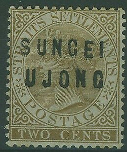 Sungei Ujong on Straits Settlements Malayan States SG 11 2c brown opt MLH