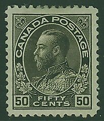 Canada SG 214 50c grey-black KGV MLH