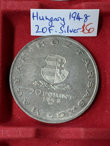 Hungary 1948 20 Forint Silver Coin