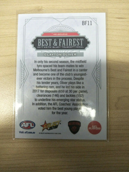 2018 Select Footy Stars Best & Fairest Clayton Oliver Melbourne Demons
