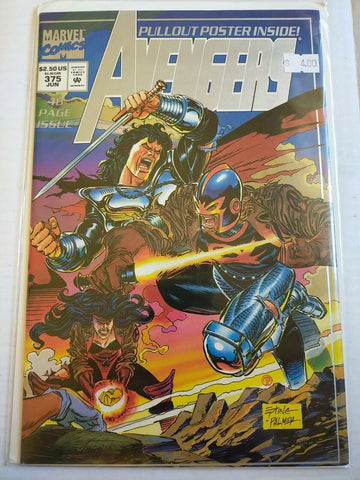 Marvel 1993 June No.375 The Avengers Comic - Silver Cover