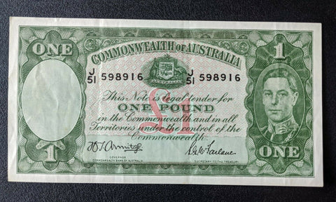 R30b Commonwealth of Australia £1 One Pound Light Green Armitage/McFarlane EF