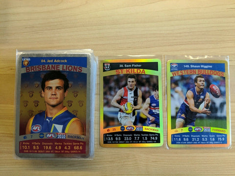 2010 AFL Team Coach 51 Silver And 2 Gold Cards