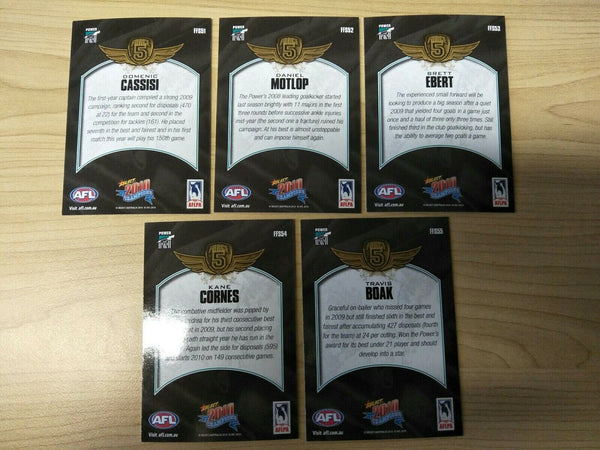 2010 Select Champions Gold Force Signature Team Set Of 5 Cards Port Adelaide