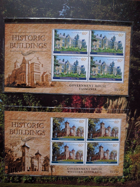 Australia Historic Buildings minisheet stamp collection Limited Edition 55/250