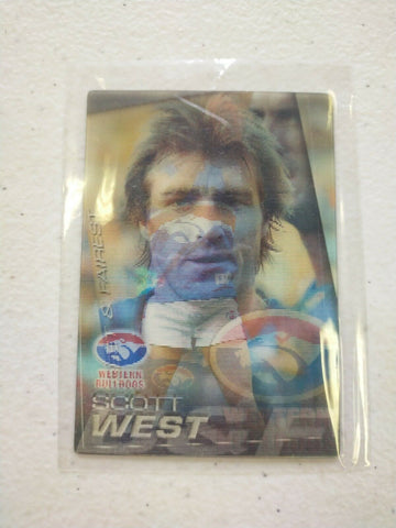 2005 Herald Sun 2D Best & Fairest Card Scott West Western Bulldogs