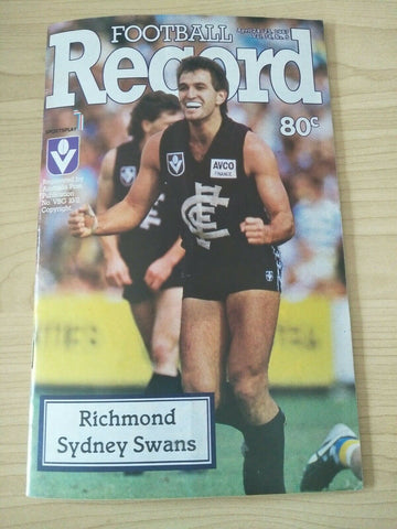 VFL 1987 April 24-25 Football Record Richmond v Sydney