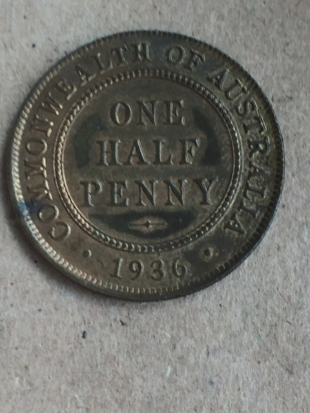 AUSTRALIA 1936 Halfpenny Brilliant Uncirculated