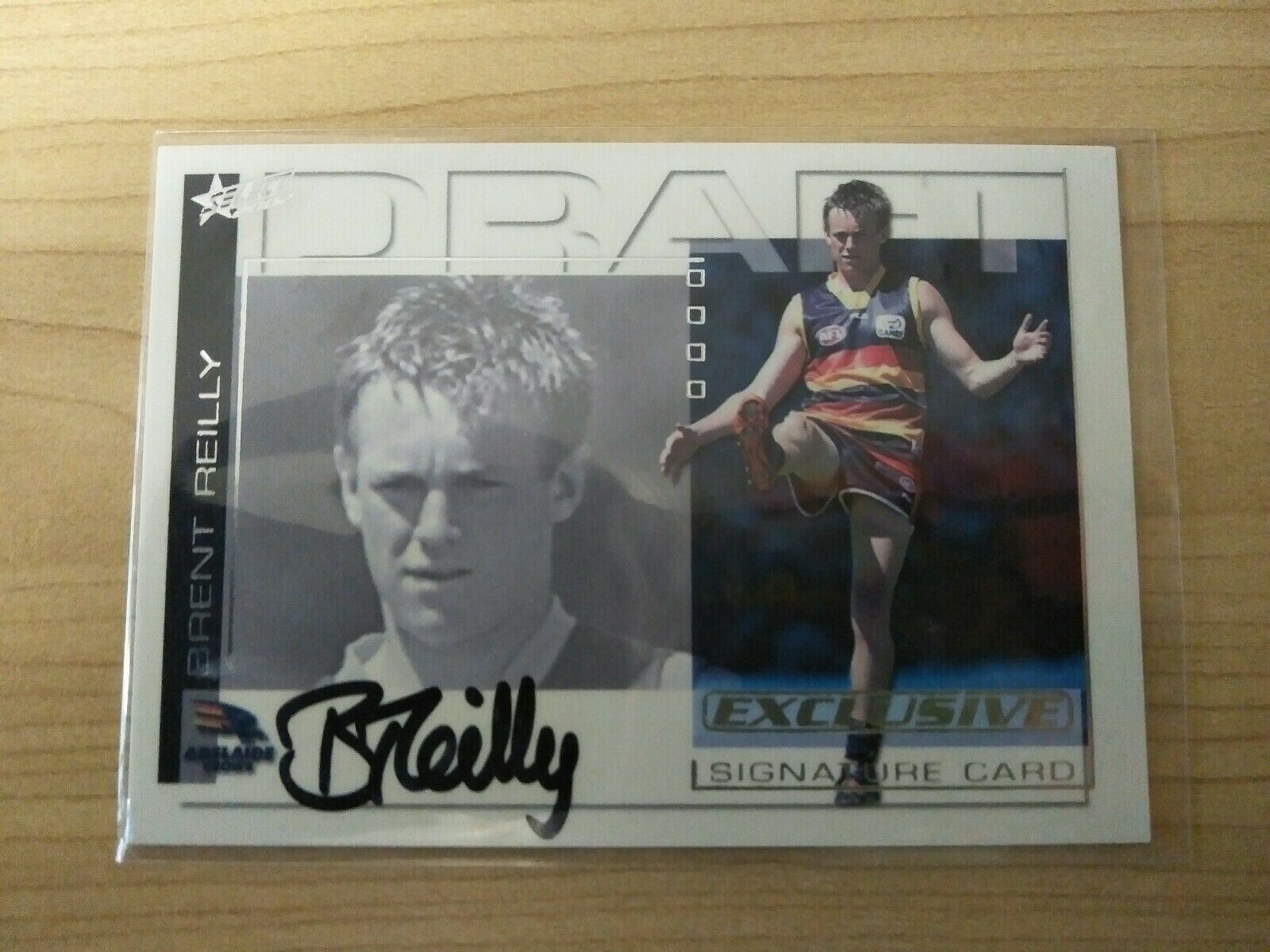 2002 AFL Select Exclusive Draft Pick Signature Brent Reilly Adelaide