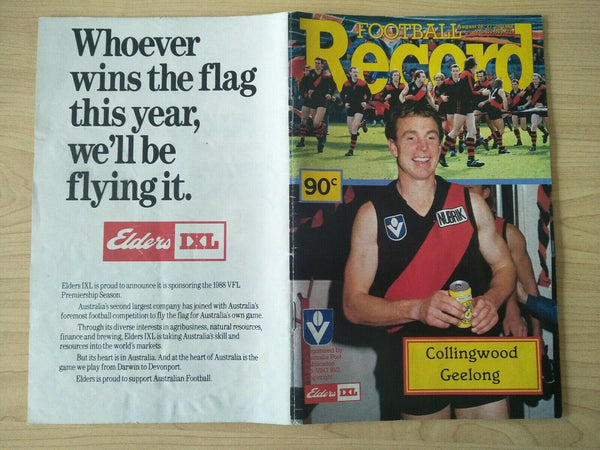 Lot Of 1988 VFL Football Records Collingwood Games x 21