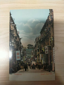 Hong Kong Vintage Postcard Queen's Road West Hong Kong