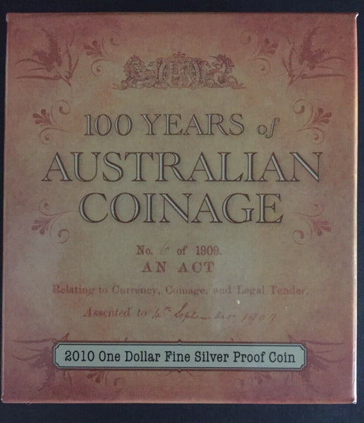 2010 Australian Coinage Anniversary $1 Silver  Proof Coin
