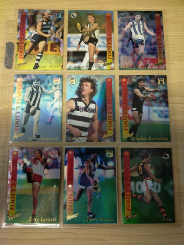 1995 AFLPA Footy's Finest Complete Set Of 10 Cards