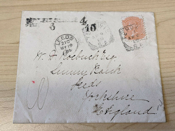 SA Australian States Australia 2d Orange Postage Due Cover Terowie - Leeds UK