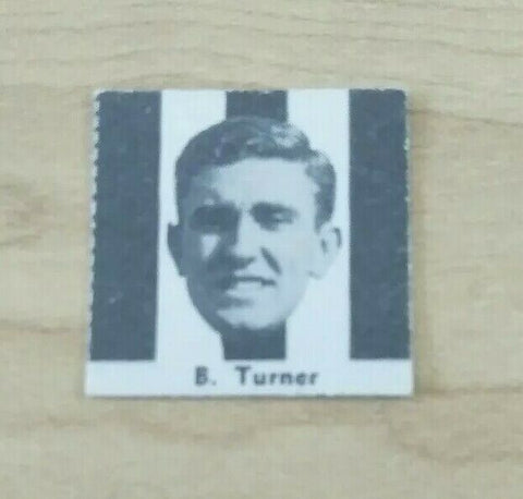 VFL 1956 Argus Newspaper Fireside Footballers Collingwood B Turner Football Card