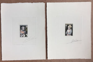 France 1951 Red Cross Coloured Artist Signed Die Proofs