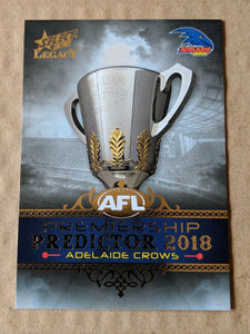 2018 AFL SELECT LEGACY PREMIERSHIP PREDICTOR PP2 SILVER ADELAIDE 052/180